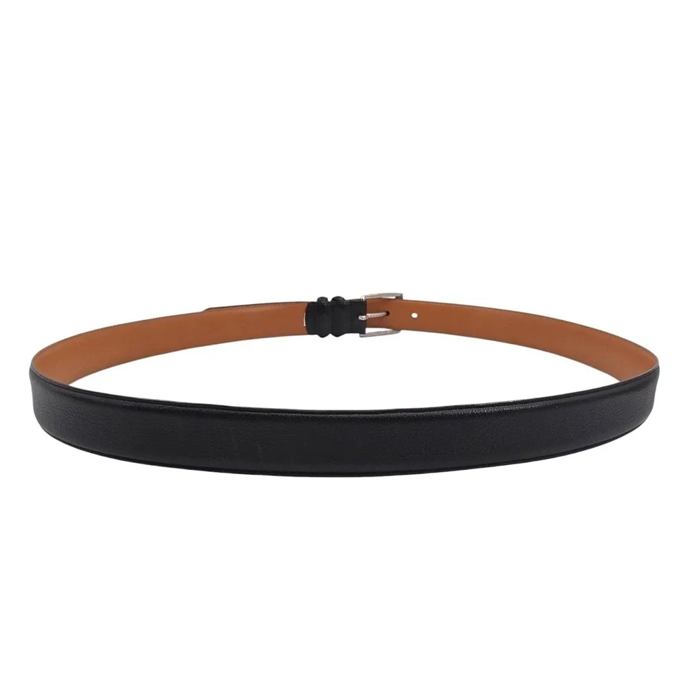 Polo Ralph Lauren Mens 42 Black Pebbled Leather Belt